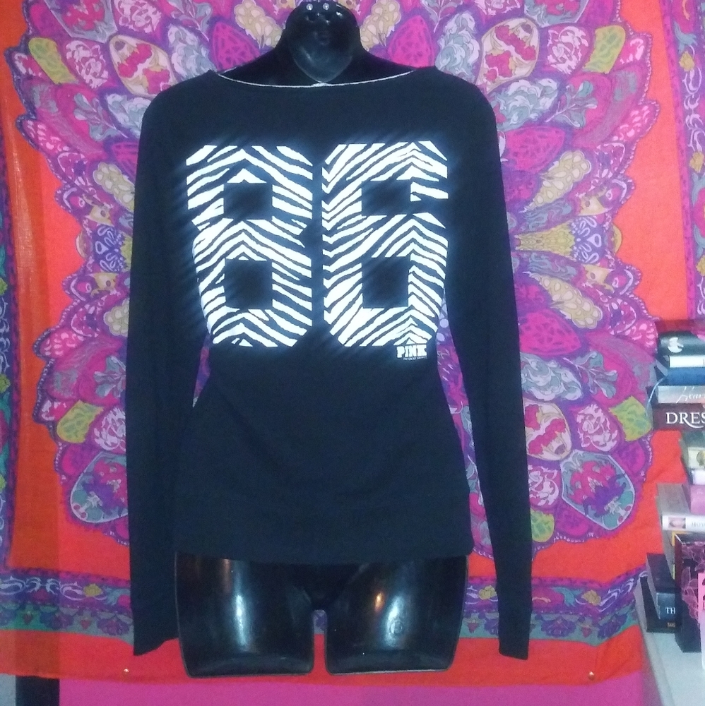 VINTAGE.PINK*86*ZEBRA PRINT TOP XS